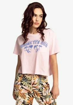 Billabong BMANCHES COURTES - Print T-shirt - Pink Lady