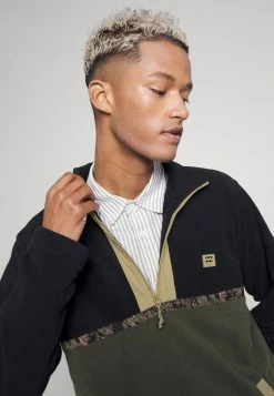 Billabong BOUNDARY MOCK LITE - Fleece Jumper - Dark Olive -Billabong Shop 8719a875e8834418ae27e2b2e76a2c43