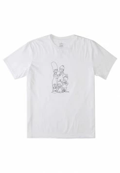 Billabong SIMPSONS FAMILY COURTE - Print T-shirt - White