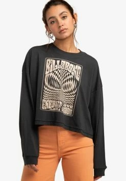 Billabong GO WITH FLOW - Long Sleeved Top - Off Black